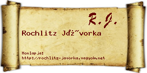Rochlitz Jávorka névjegykártya